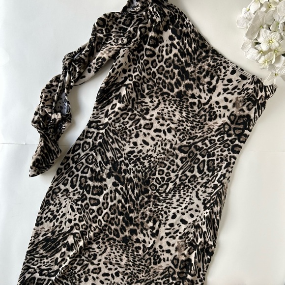 Derek Heart Dresses & Skirts - Derek Heart Leopard One Shoulder Dress